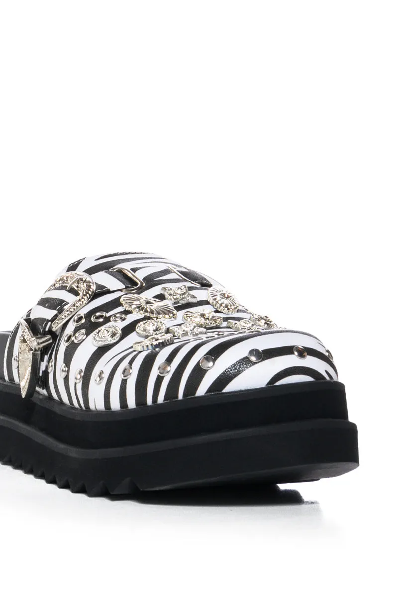 AZALEA WANG CHRISHELLE EMBELLISHED CLOG IN MULTI