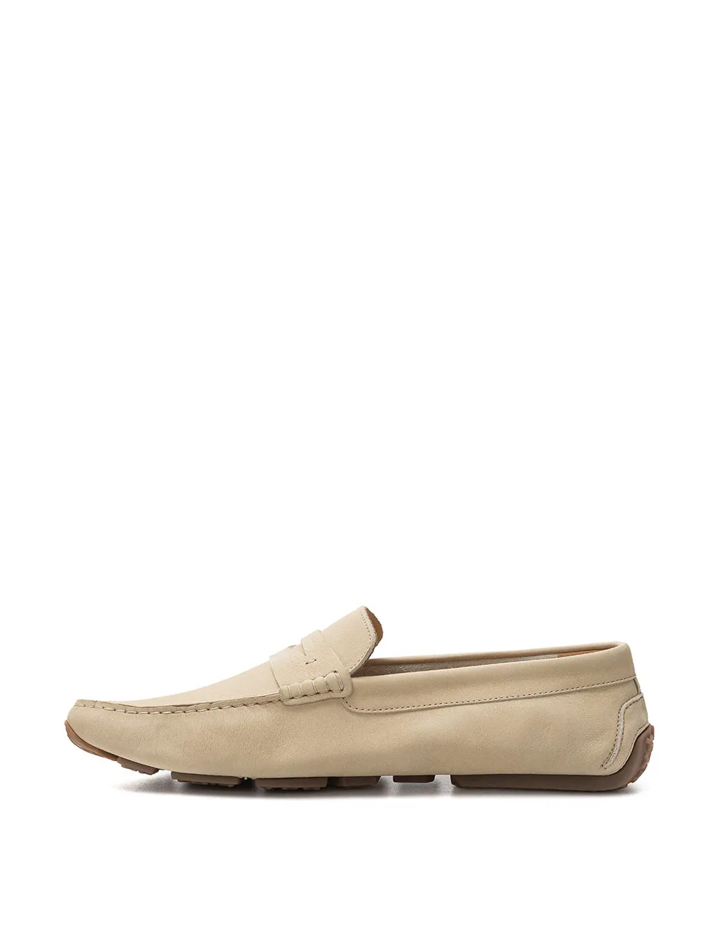 Bally Beige Penny Loafer in Suede