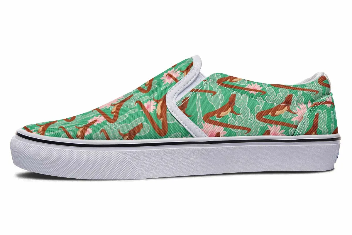 Bearded Dragon Pattern Slip-On Shoes