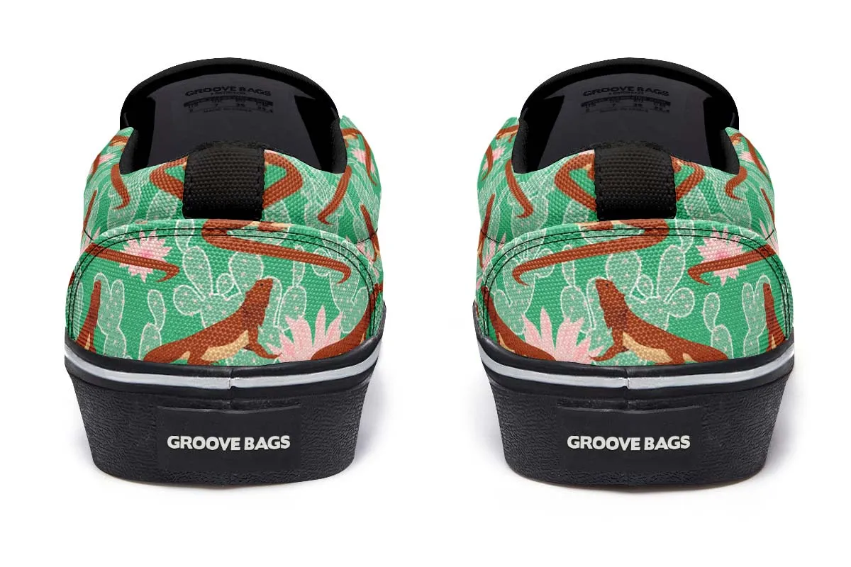 Bearded Dragon Pattern Slip-On Shoes