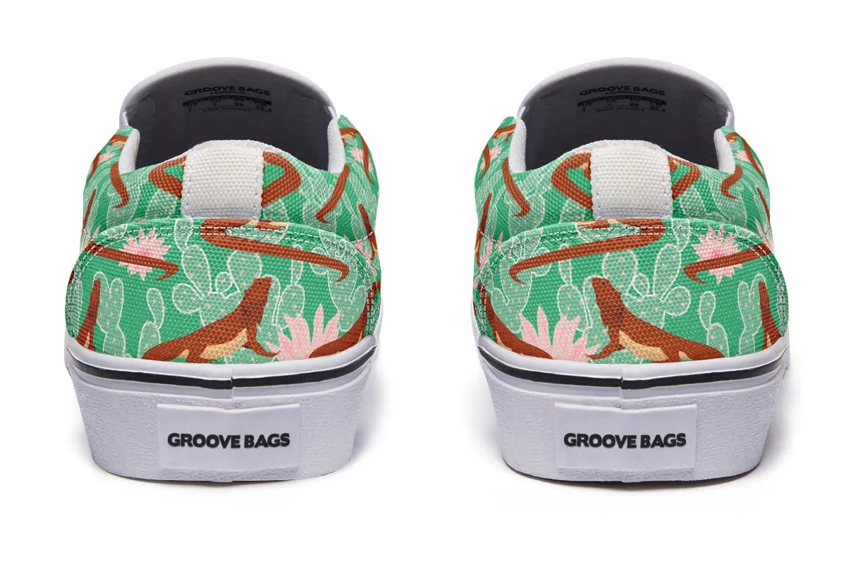 Bearded Dragon Pattern Slip-On Shoes
