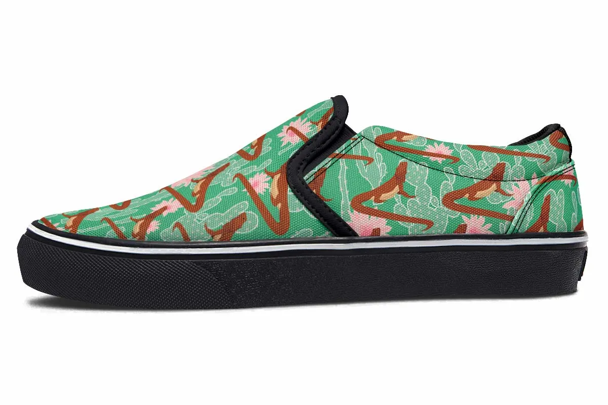 Bearded Dragon Pattern Slip-On Shoes