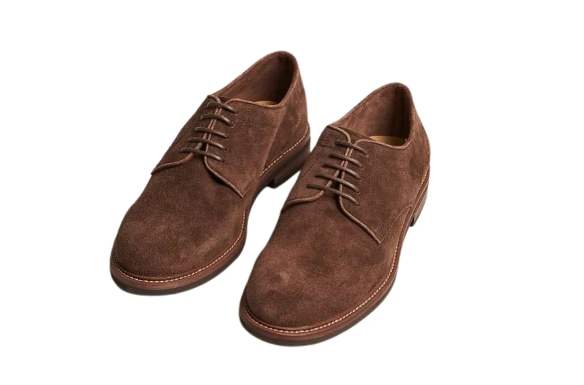 Brunello Cucinelli Mens Suede Derbies in Brown