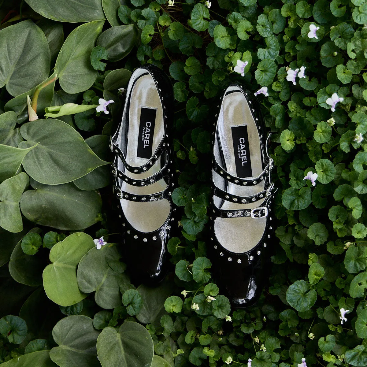 Camden Studded Triple Strap Mary Jane