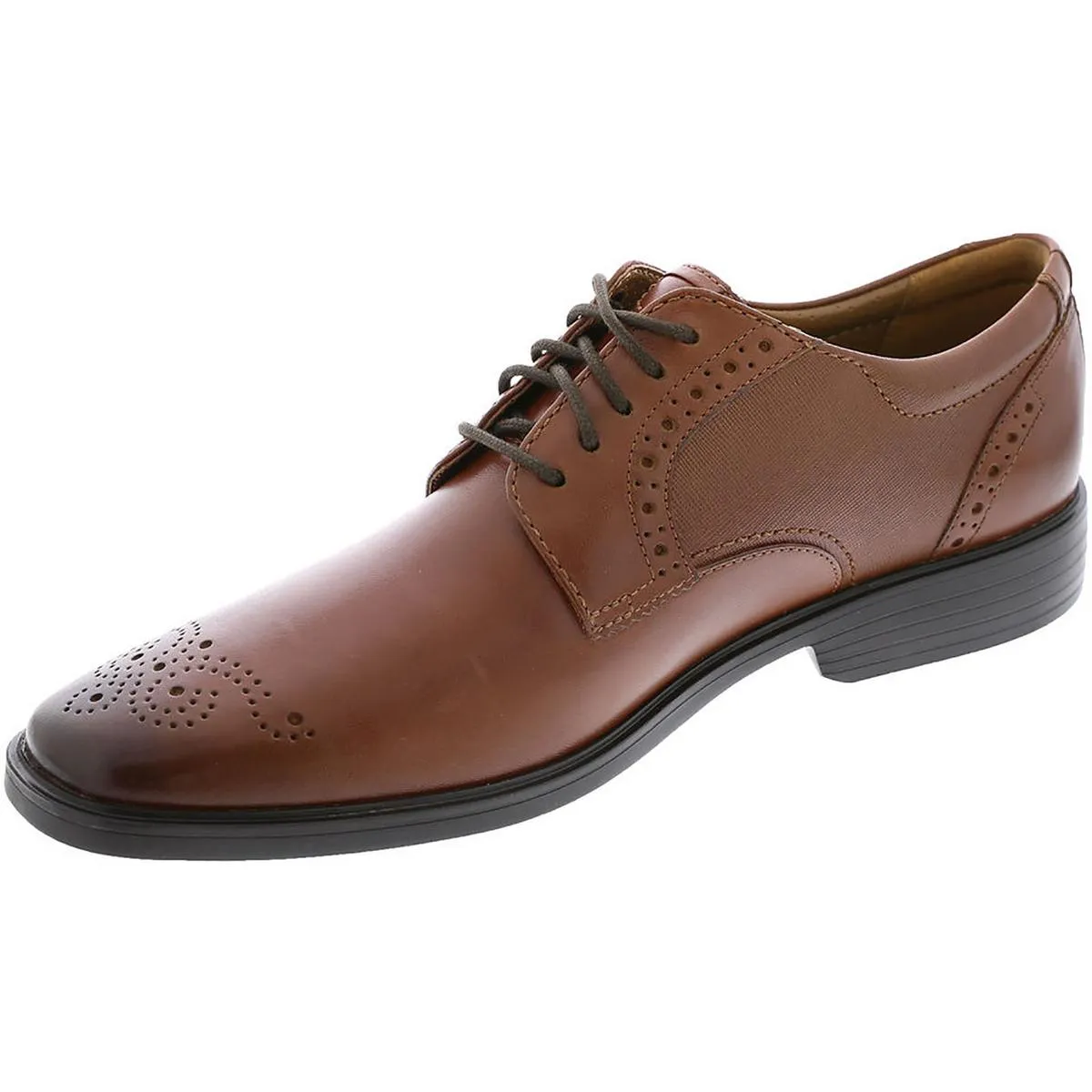 Clarks Mens Clarkslite Tie Leather Lace-up Derby Shoes