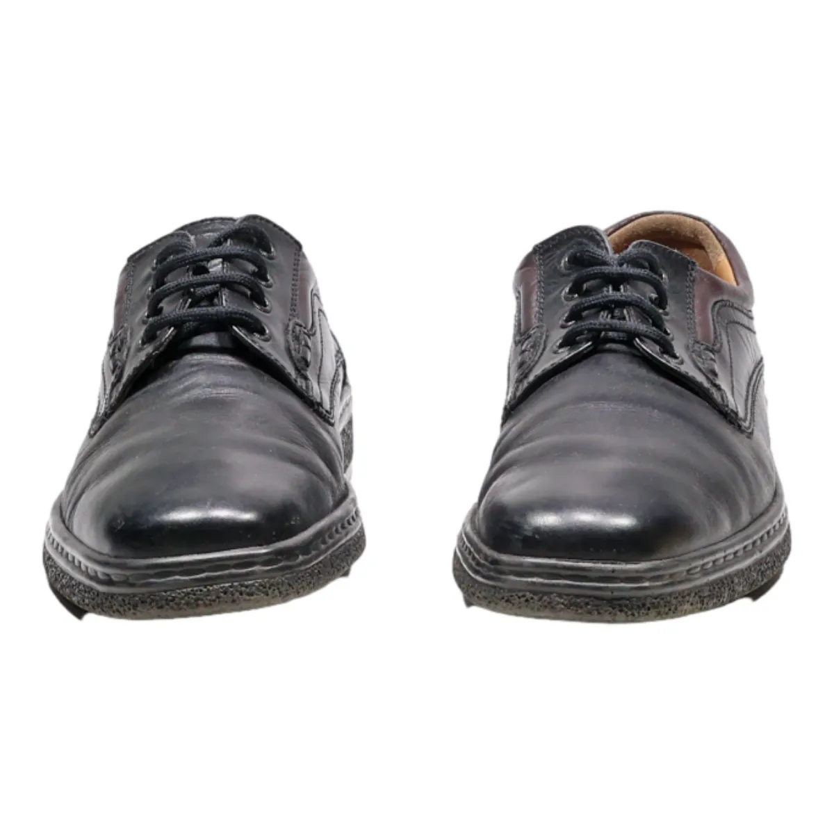 DERBY Derby Shoes Black Leather Mens UK 11