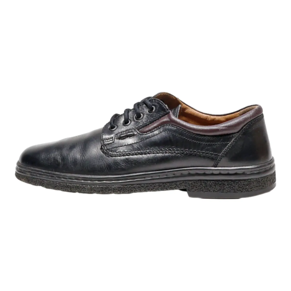DERBY Derby Shoes Black Leather Mens UK 11