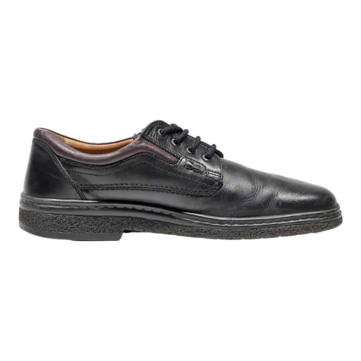 DERBY Derby Shoes Black Leather Mens UK 11