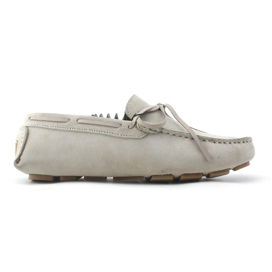 Fadano - Luxe Knot Loafers - Light Grey