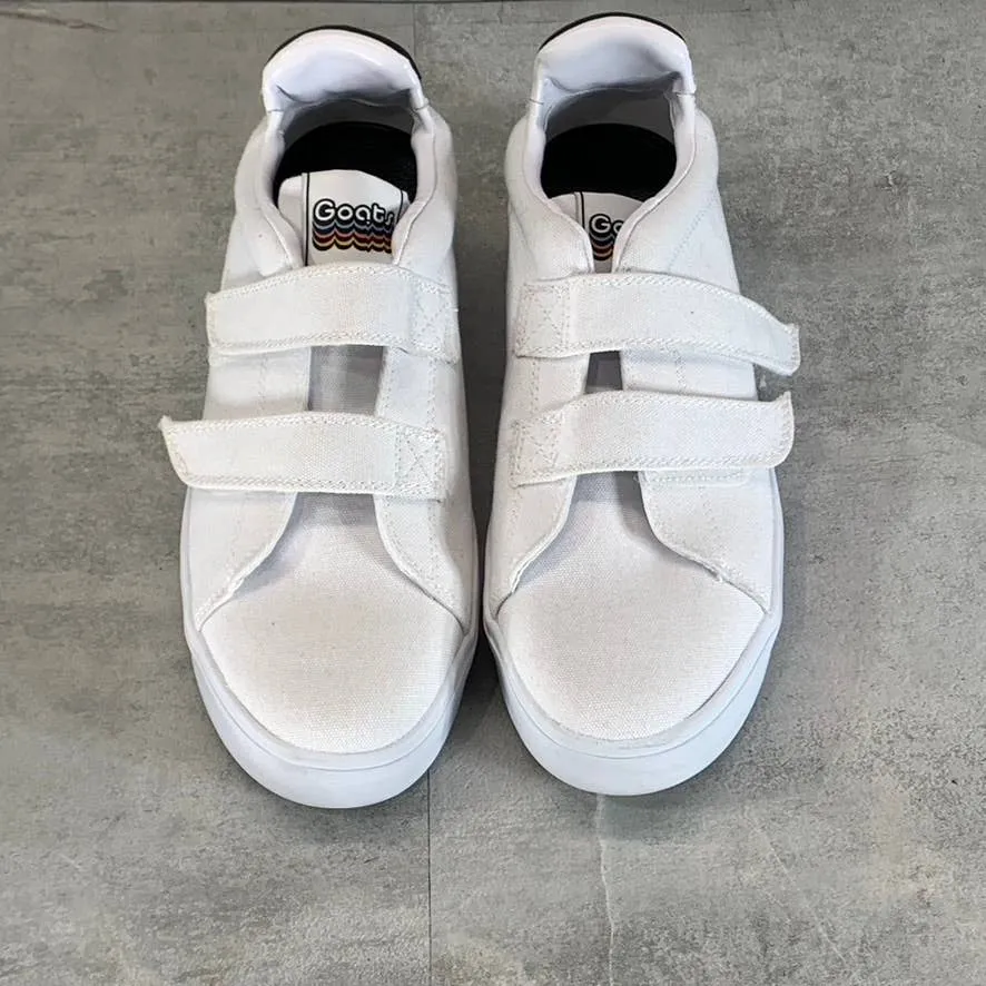 GOATS Women's White Canvas The 305 2-Strap Slip-On Platform Sneakers SZ 6
