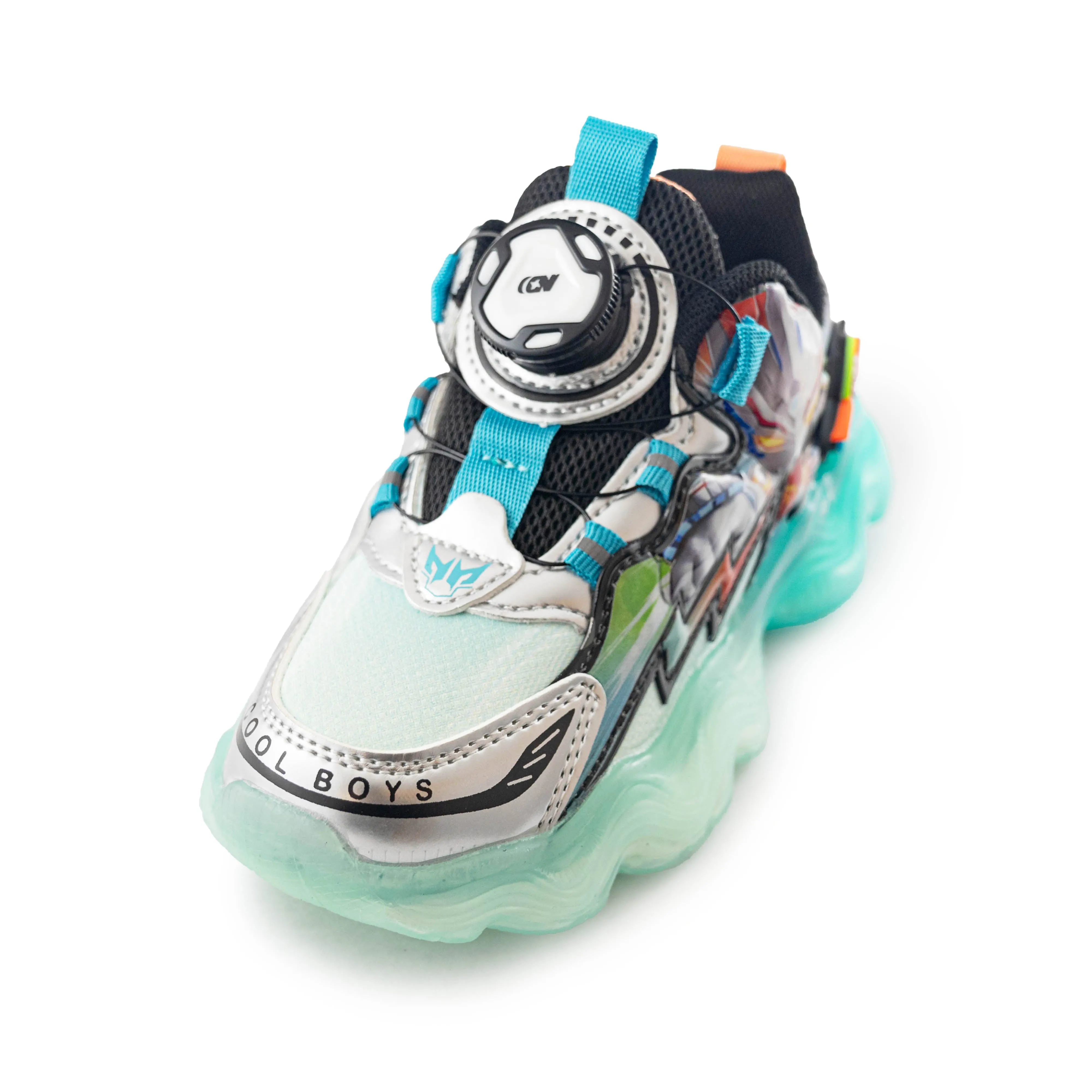 Kids' Superhero Rotary buckle Sneakers – M307 Green