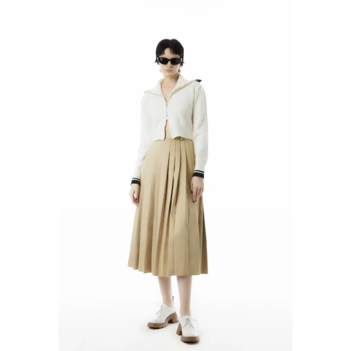 Lost In Echo Thick-Soled Leather Derby White