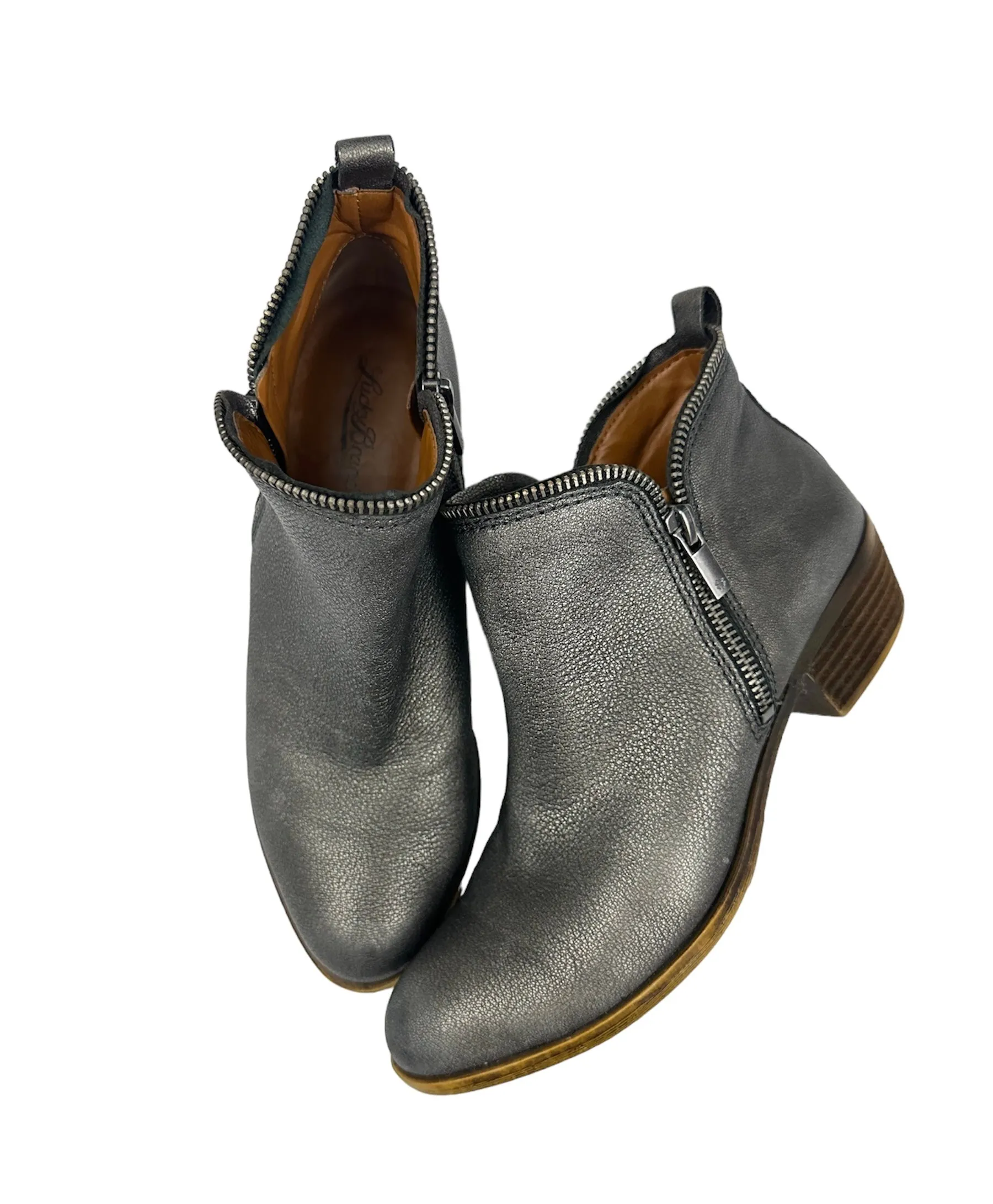 Lucky Brand Booties Sparkly Gray