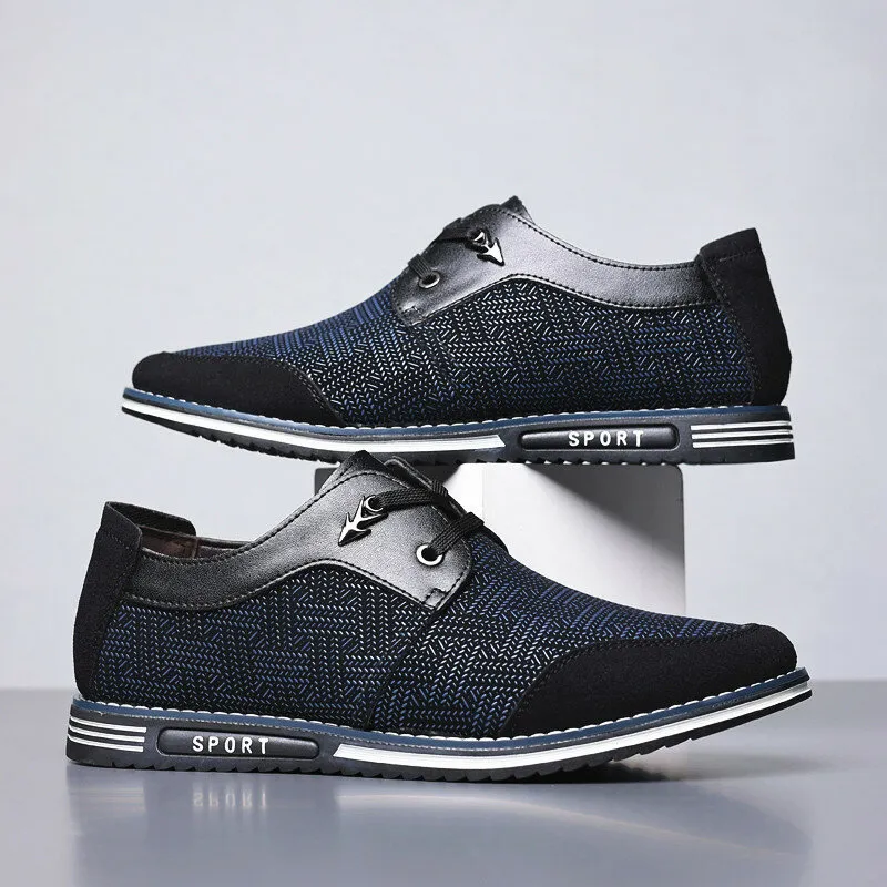 Männer Special Suede Splicing Schnüren Soft Business Casual Schuhe