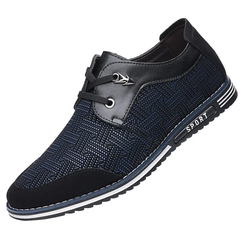 Männer Special Suede Splicing Schnüren Soft Business Casual Schuhe
