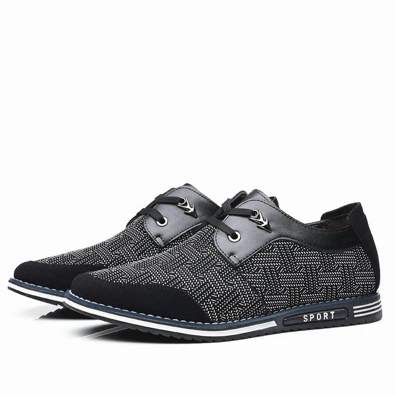 Männer Special Suede Splicing Schnüren Soft Business Casual Schuhe