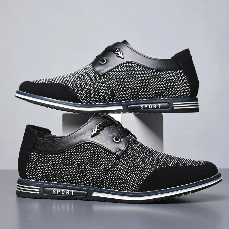 Männer Special Suede Splicing Schnüren Soft Business Casual Schuhe