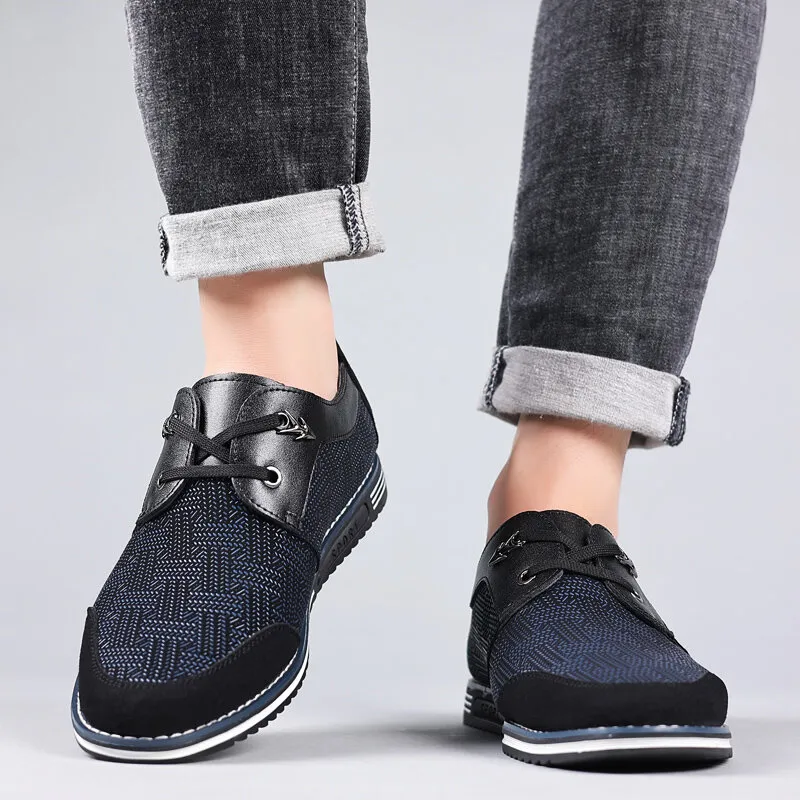 Männer Special Suede Splicing Schnüren Soft Business Casual Schuhe