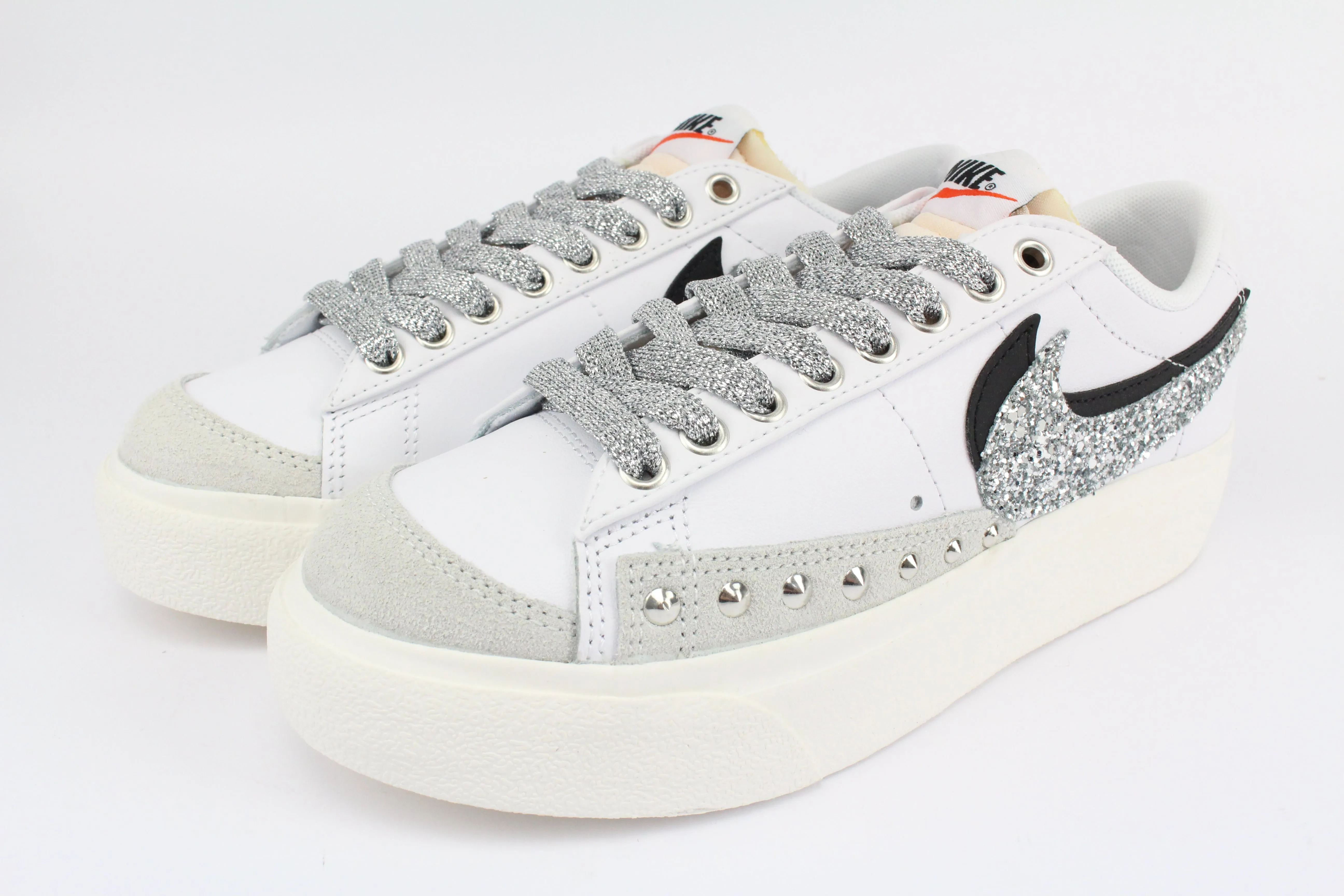 Nike Blazer Platform Doppio Baffo & Borchie Argento