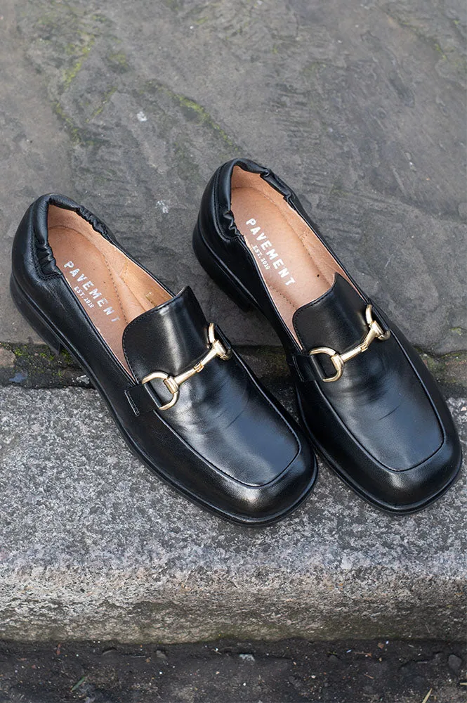 Pavement Maui Buckle Black Loafers