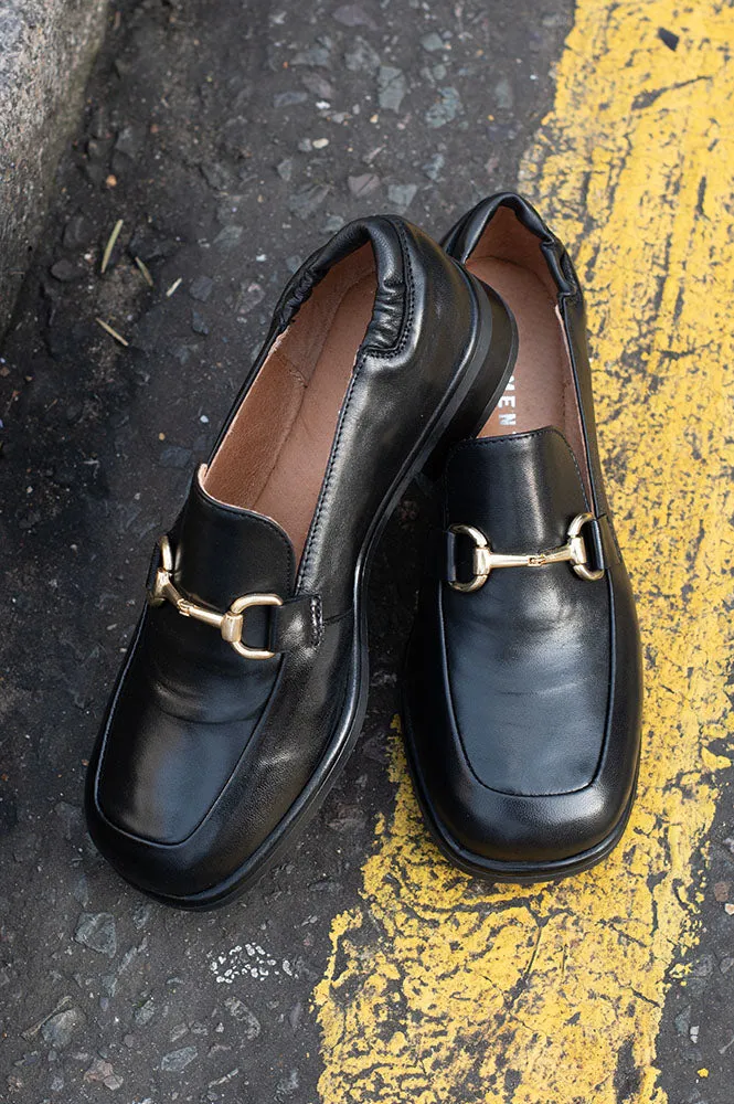 Pavement Maui Buckle Black Loafers