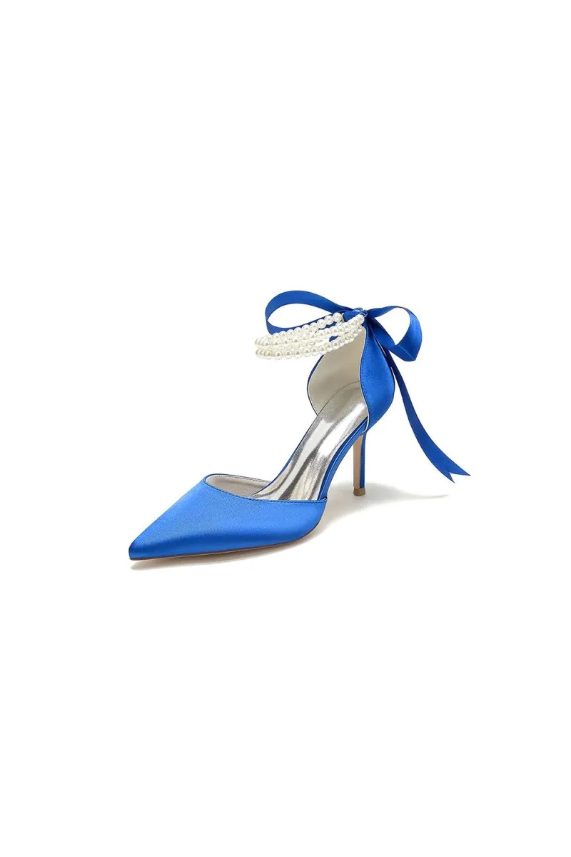 Pointed Toe Party Shoes with Ribbon Tie