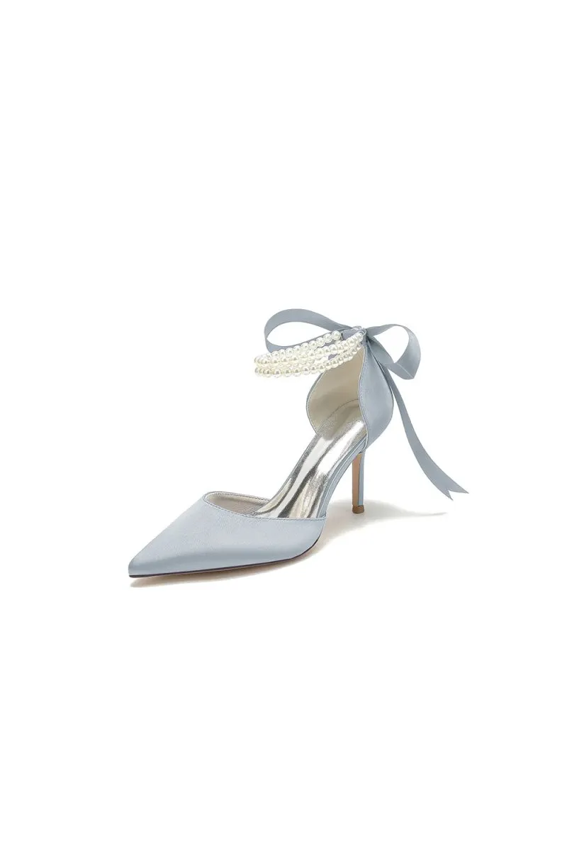 Pointed Toe Party Shoes with Ribbon Tie