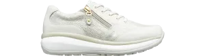 Rachel W beige metallic
