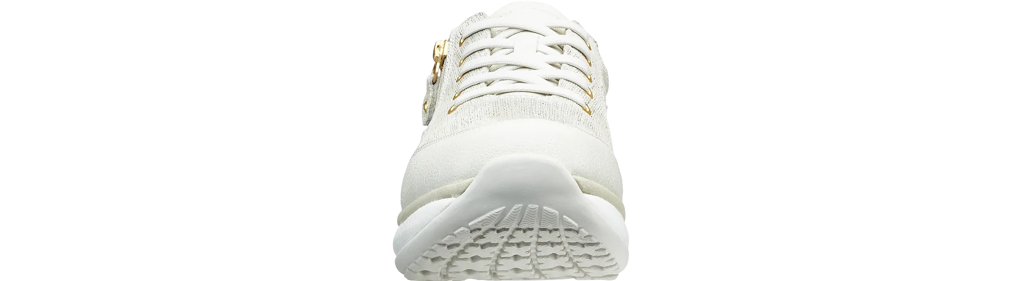 Rachel W beige metallic