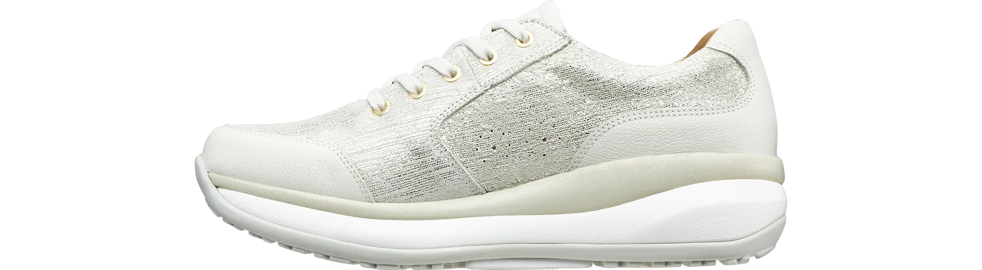 Rachel W beige metallic