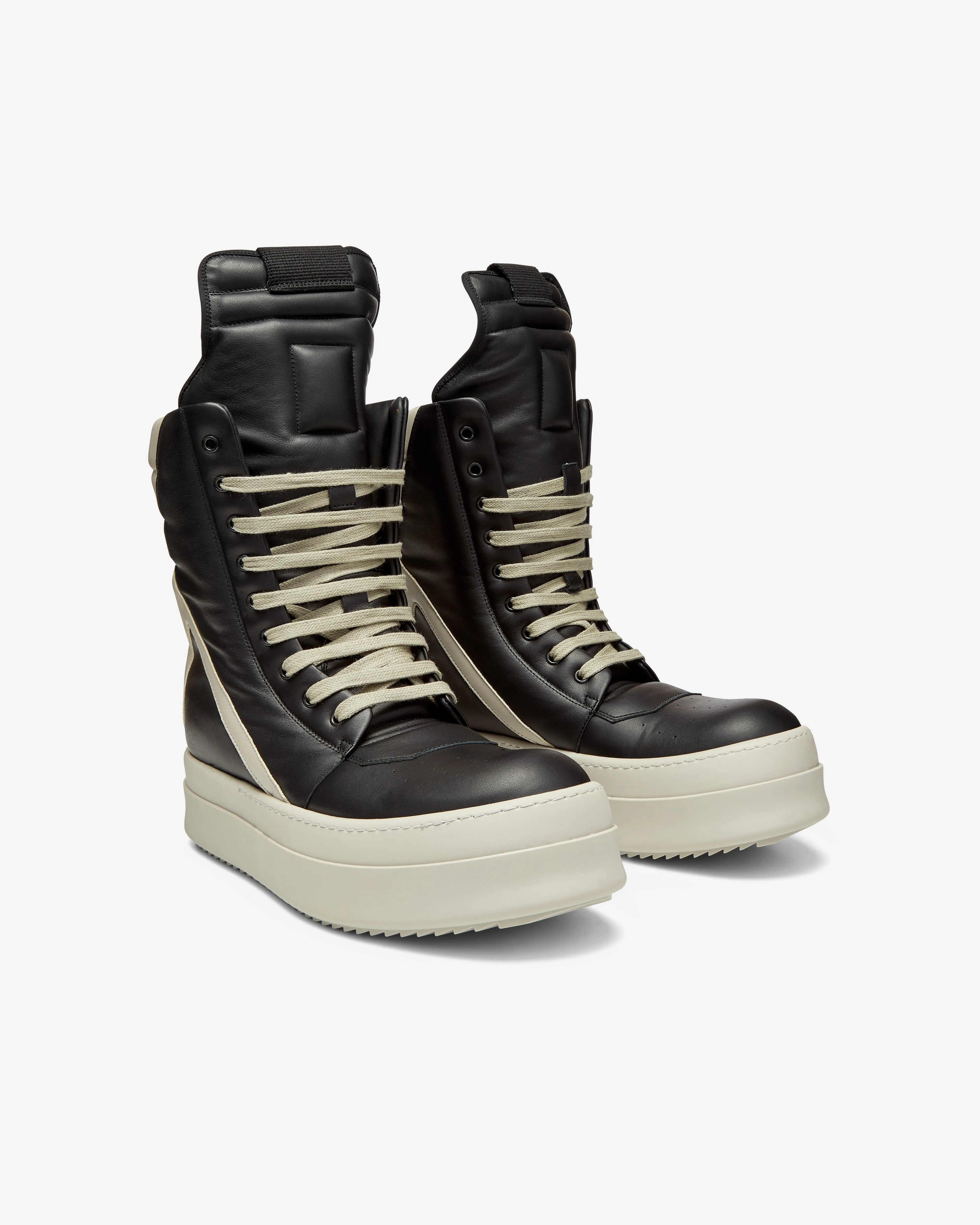 Rick Owens - Men's Mega Geobasket Sneakers - (Black/Pearl)