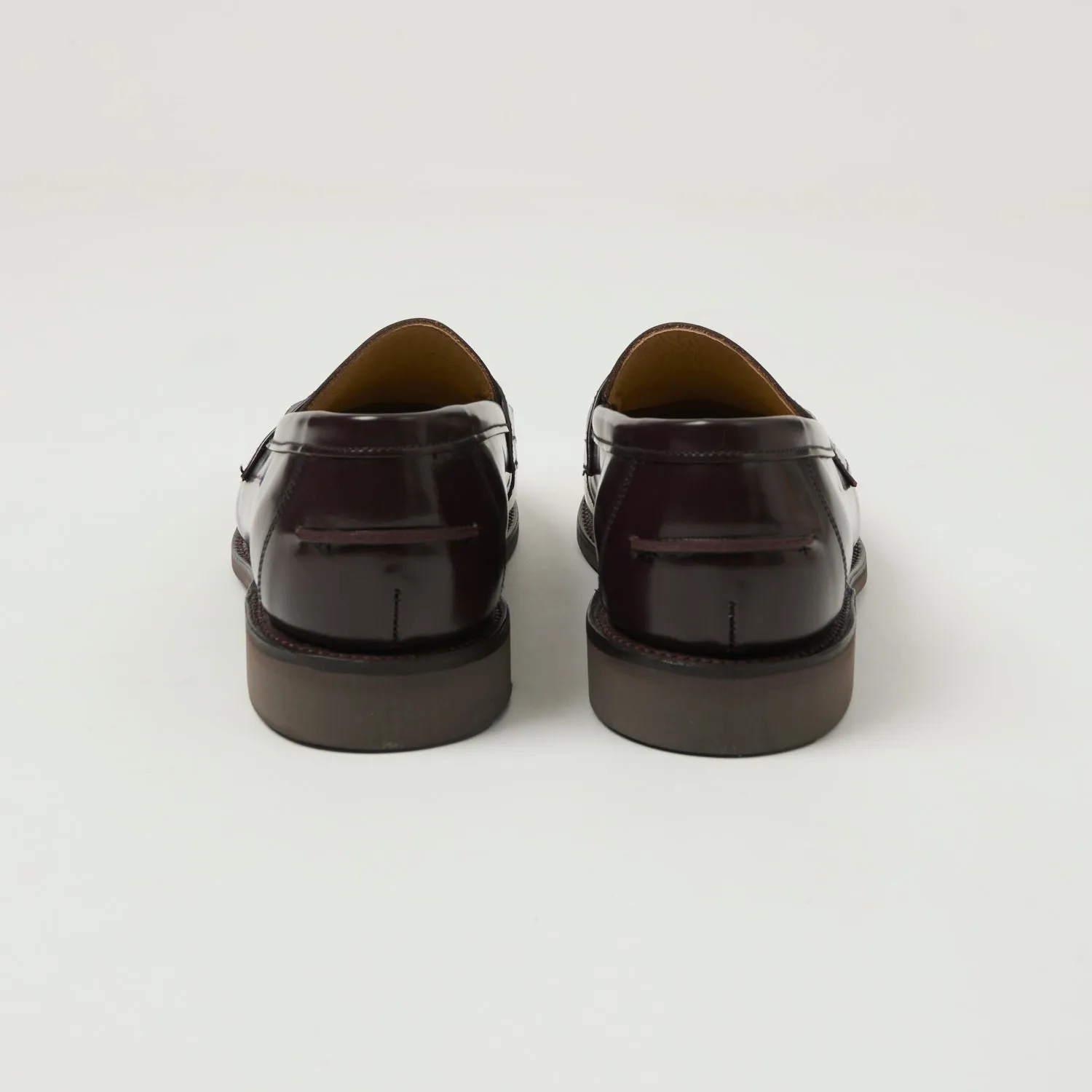 Sanders & Sanders Butt Seam Loafer Shoe - Burgundy Polishing Leather