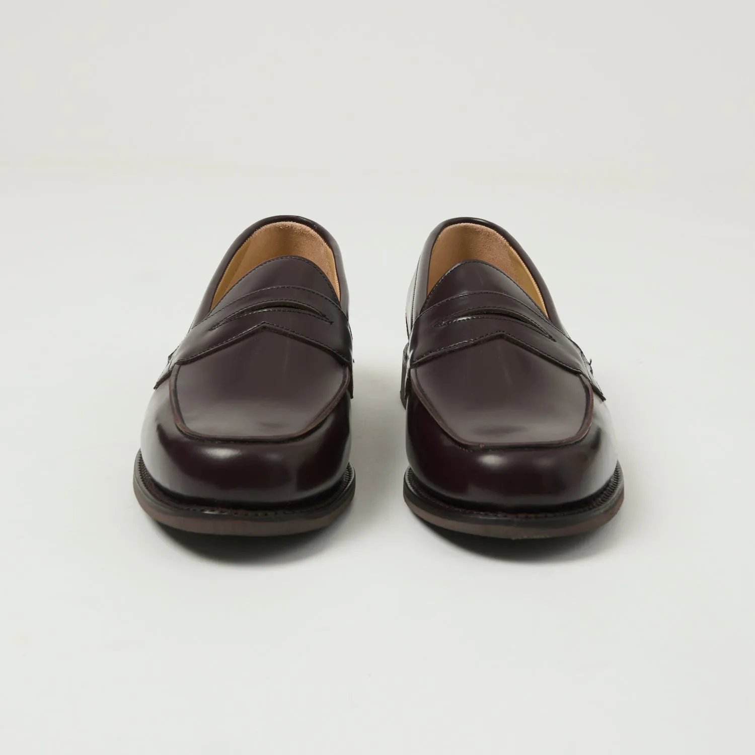 Sanders & Sanders Butt Seam Loafer Shoe - Burgundy Polishing Leather