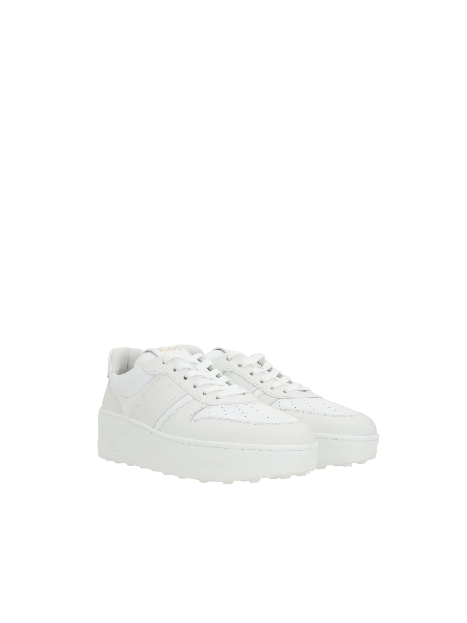 Smooth Leather Platform Sneakers