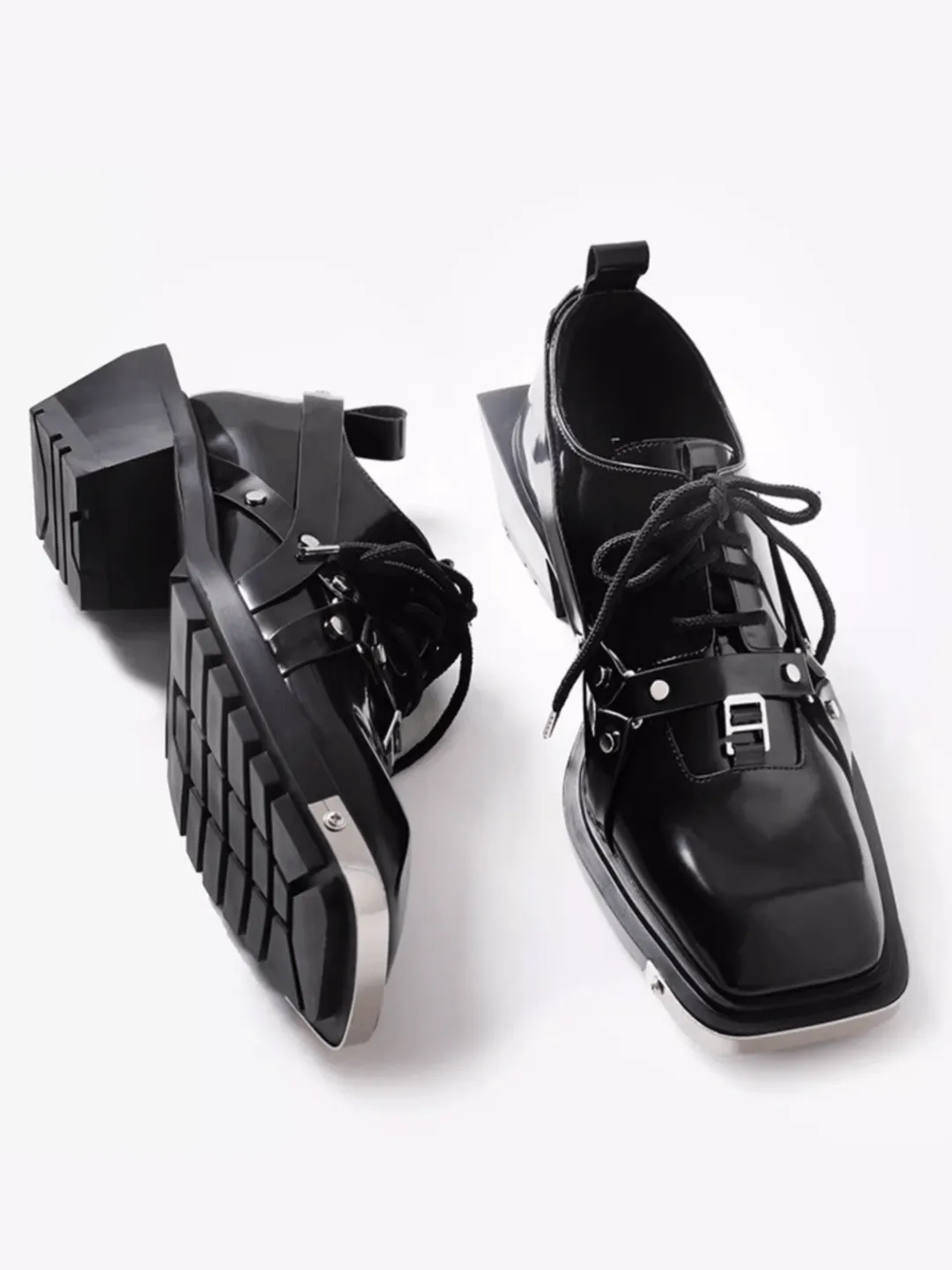 Square Toe Derby Leather Shoes na1046