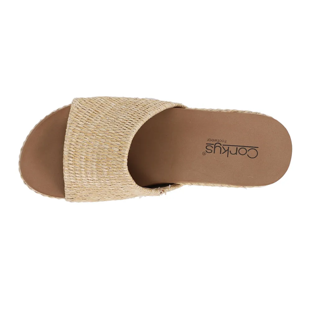 Summer Lovin Studded Slide Wedge Sandals