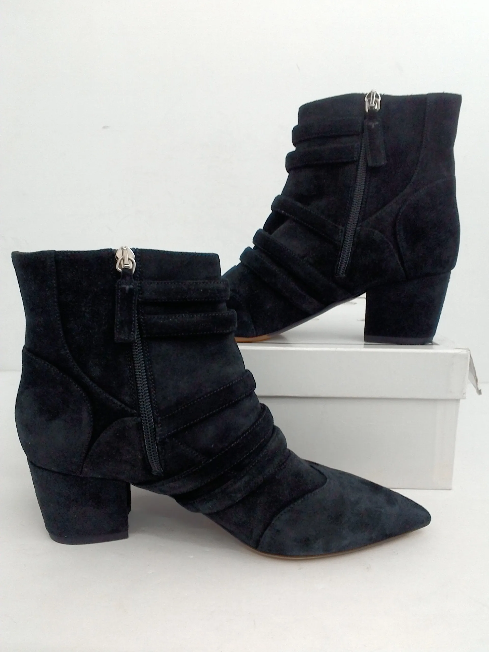 Tabitha Simmons Women's Christy Black Split Suede Booties Size 39 B