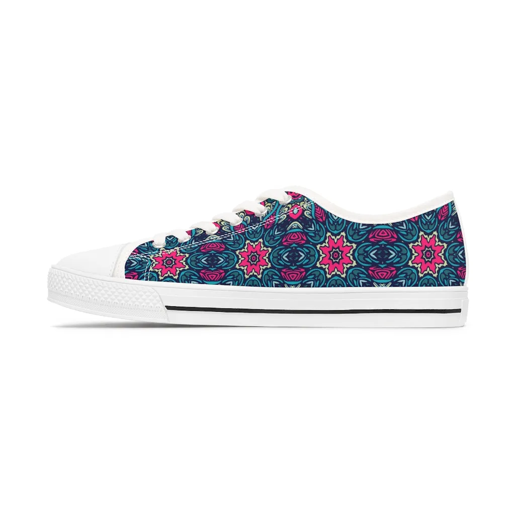 Textile Print Women's Low Top Sneakers