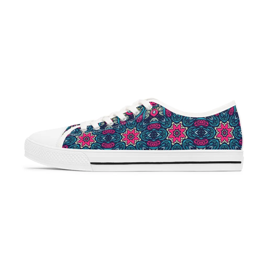 Textile Print Women's Low Top Sneakers