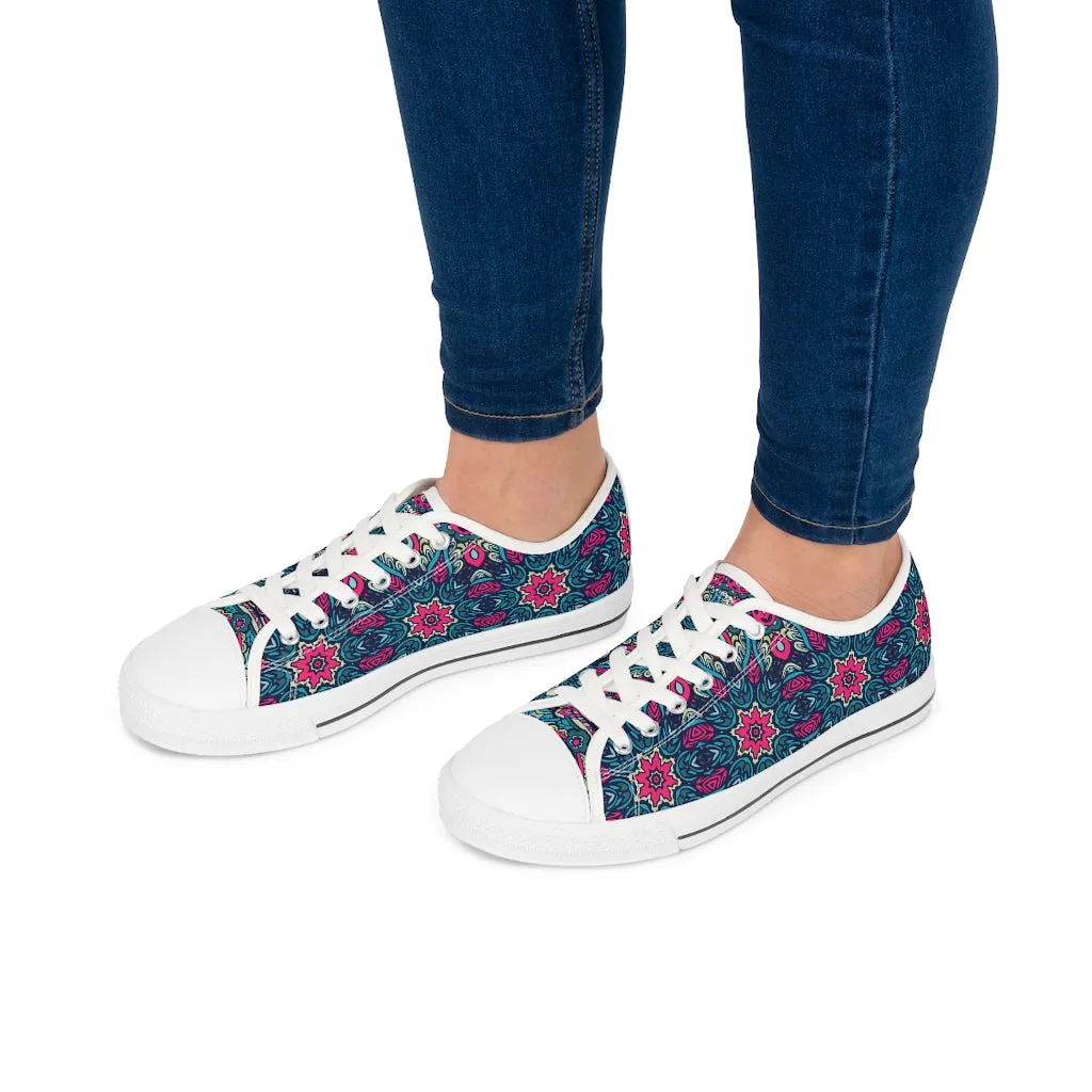 Textile Print Women's Low Top Sneakers