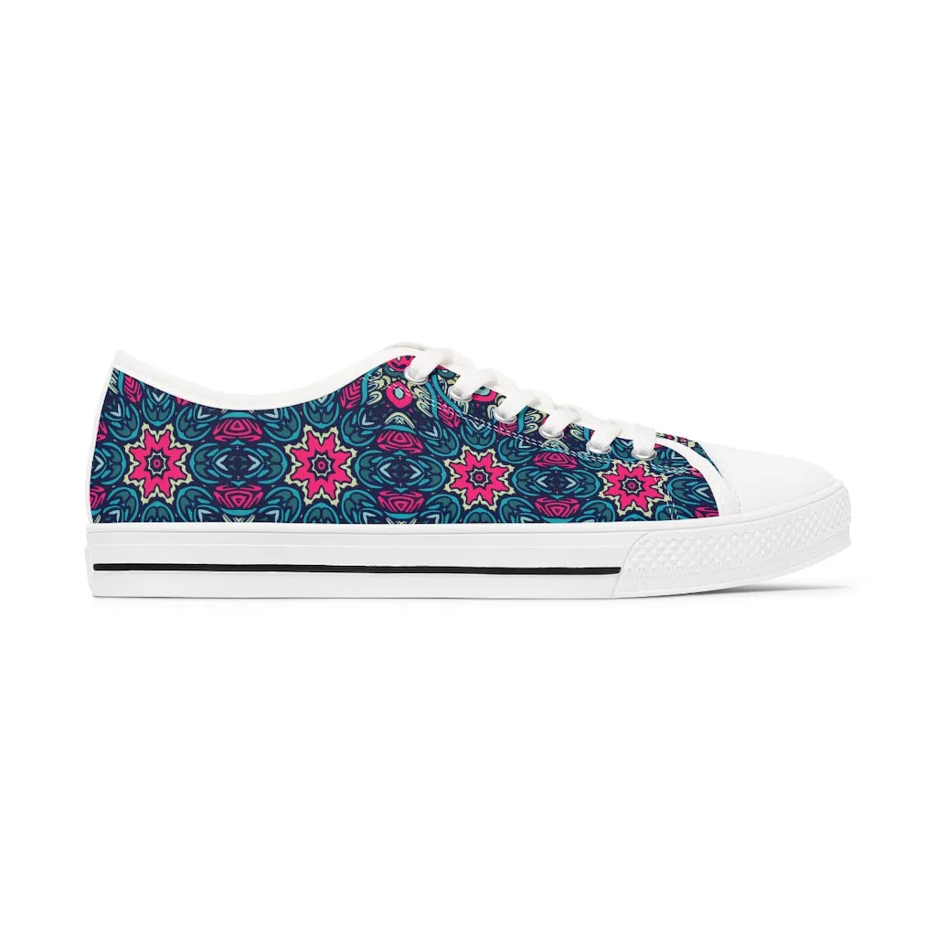 Textile Print Women's Low Top Sneakers