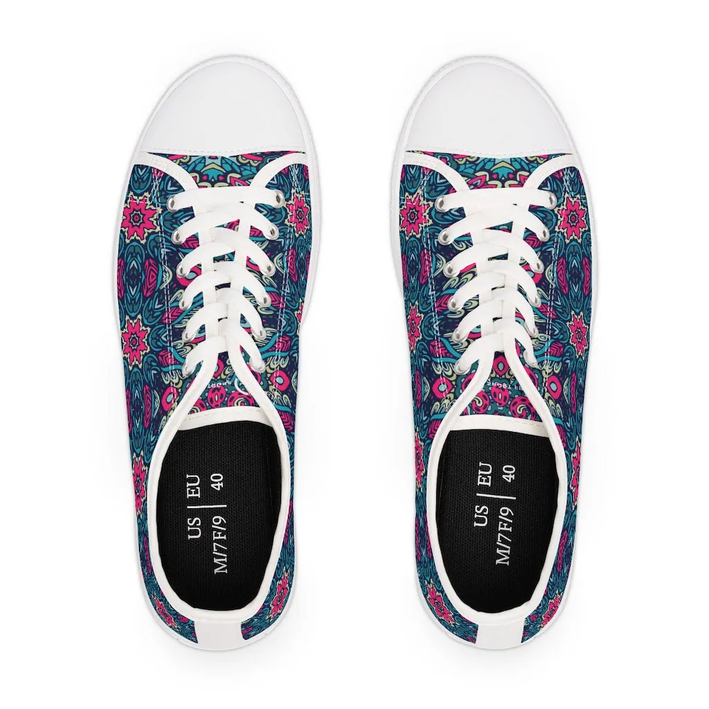 Textile Print Women's Low Top Sneakers
