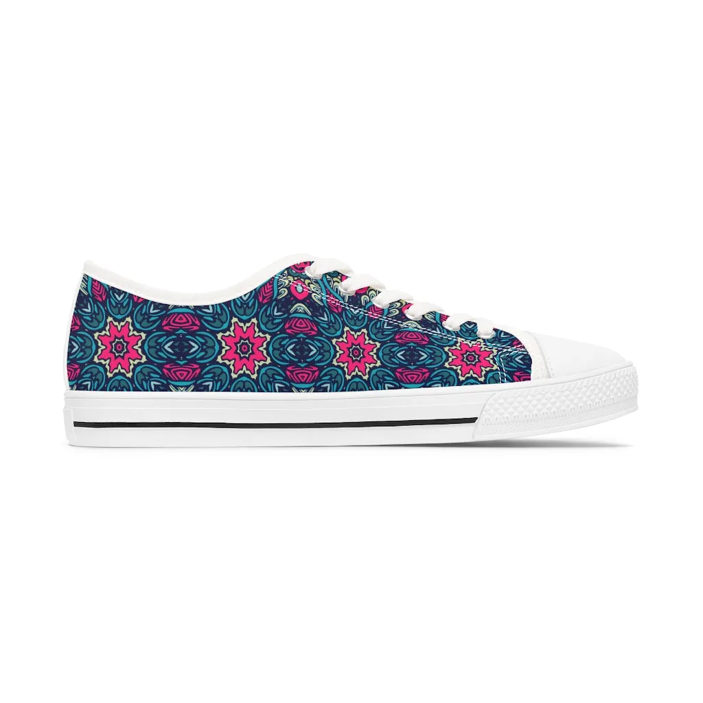 Textile Print Women's Low Top Sneakers