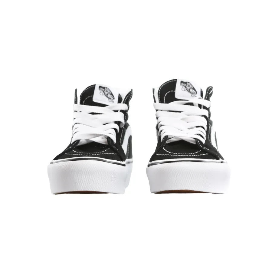 Vans scarpa sneakers alta da donna con zeppa Sk8-Hi Platform 2 VN0A3TKN6BT1 nero-bianco