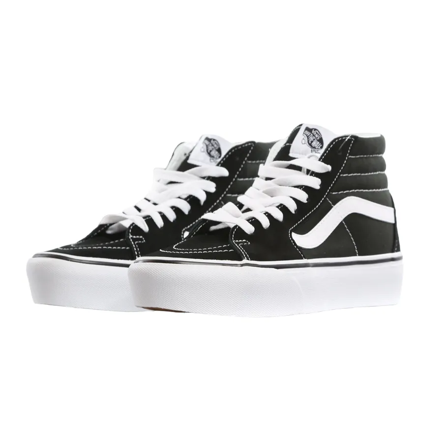 Vans scarpa sneakers alta da donna con zeppa Sk8-Hi Platform 2 VN0A3TKN6BT1 nero-bianco
