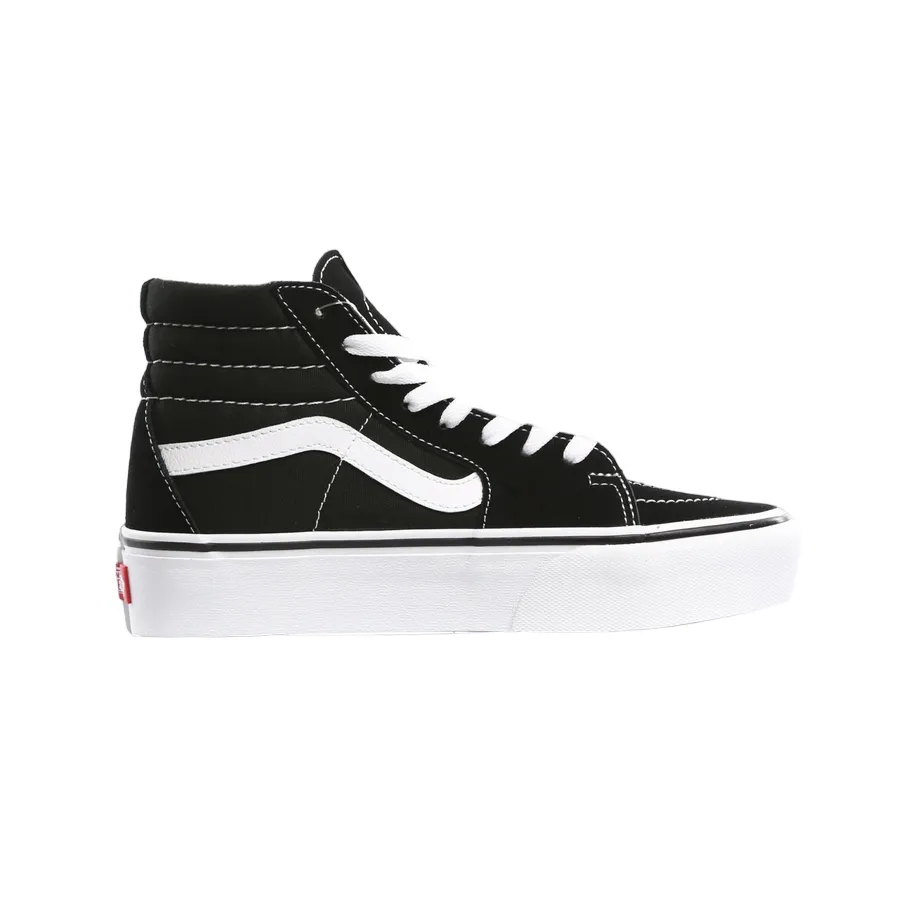 Vans scarpa sneakers alta da donna con zeppa Sk8-Hi Platform 2 VN0A3TKN6BT1 nero-bianco
